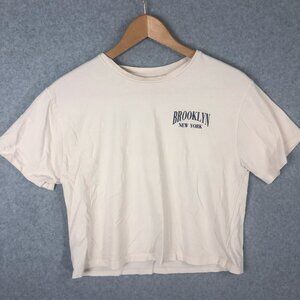 Organic Collective Brooklyn New York Puffed Graphic Tee Cream Size L